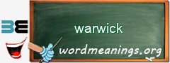WordMeaning blackboard for warwick